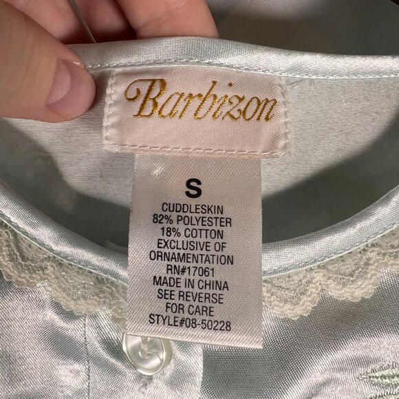 VTG Barbizon Womens Cuddleskin Embroidered Satin Lace Nightgown Size S Feminine - Picture 5 of 8